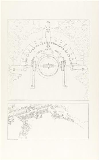 WRIGHT, FRANK LLOYD. Buildings, Plans and Designs.